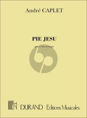 Caplet Pie Jesu pour Voix et Orgue