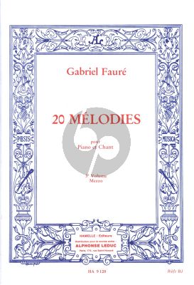 Faure 20 Melodies Vol.3 Voix Moyenne (Hamelle)