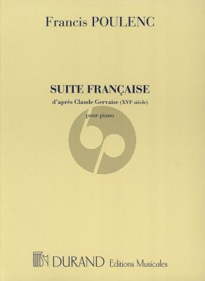 Suite Francaise d'après Claude Gervaise Piano seul