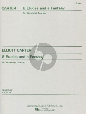 Carter 8 Etudes and a Fantasy (1950) for Woodwindquartet (Fl-Ob-Clar-Bsn) Fullscore