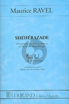 Ravel Sheherazade (3 Poemes Choeur et Orchestre) (T. Klingsor) Study Score (Durand)