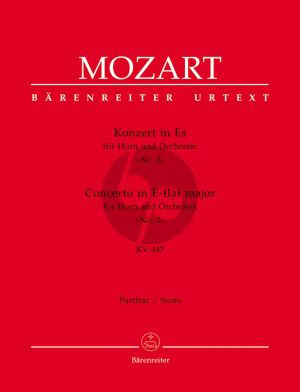 Mozart Konzert No. 3 Es-dur KV 447 Horn und Orchester Partitur (Franz Giegling)