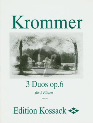 Krommer 3 Duos Op.6 for 2 Flutes (Parts) (Wolfgang Kossack) (Grade 4)