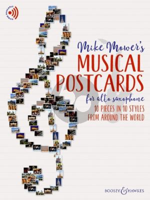 Mower Musical Postcards for Alto Saxophone Book with Audio online (10 Pieces in 10 Styles from around the World) (interm.level)