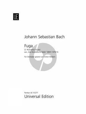 Bach Fuga (Ricercata No.2) a 6 Voci for Orchestra Full Score (from The Musical Offering BWV 1079/5) (Arranged for Orchestra by Anton Webern)