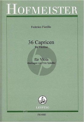 Fiorillo 36 Capricen (Viola) (Fritz Spindler)