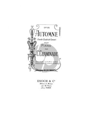 Chaminade Automne Op.35 Grand Etude de Concert No.2 pour Piano Seul
