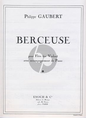 Gaubert Berceuse Flute or Violin and Piano