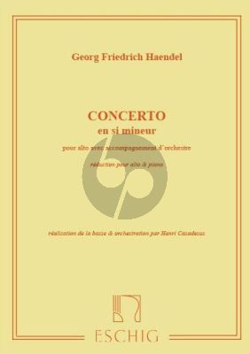 Handel Concert Si-mineur Alto-Piano (Henri Casadesus)