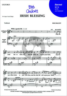 Chilcott Irish Blessing SATB and Piano