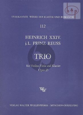 Trio Op.25 Violine, Viola und Klavier Partitur und Stimmen