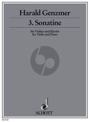 Genzmer Sonatine No.3 GeWV 258 Violine und Klavier (Grade 3 - 4)