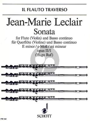 Leclair Sonata e-minor Op.2 No.1 Flute[Vi.]-Bc (Hugo Ruf)