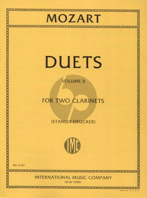 Mozart 6 Duets Vol.2 for 2 Clarinets (Editd by Stanley Drucker)