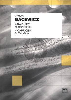 Bacewicz 4 Caprices for Violin solo