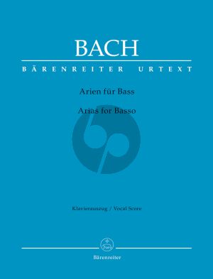 Bach Arias for Basso and Piano with detailed booklet in English (Editor Charlotte Lehmann - Arranger Stefan Müller and Eike Wernhard) (German/English)