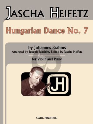 Brahms Hungarian Dance No. 7 Violin and Piano (edited by Jascha Heifetz)