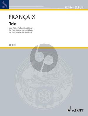 Francaix Trio Flute-Violoncello and Piano (1995) (Score/Parts)