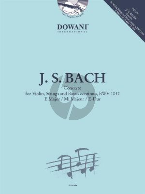 Bach Concerto E-major BWV 1042 Violin-Strings-Bc (Violin with Piano) (Bk-Cd) (Dowani)