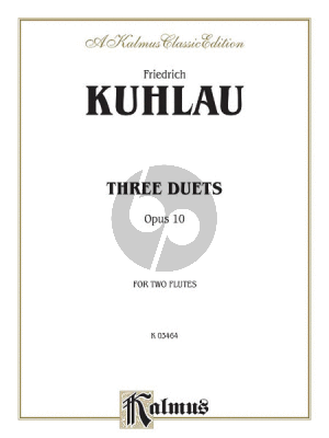 Kuhlau 3 Duets Op.10 2 Flutes (Kalmus) (grade 6)