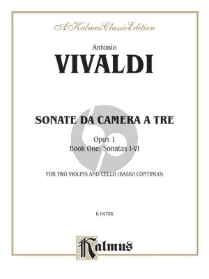 Vivaldi 12 Sonate da Camera Op. 1 Vol. 1 No. 1 - 6 for 2 Violins and Bc