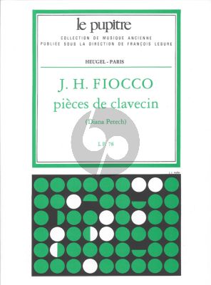 Fiocco Pieces de Clavecin (Diana Petech) (Le Pupitre)