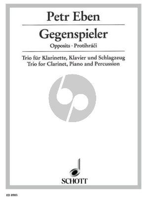 Eben Gegenspieler für Klarinette-Klavier und Schlagzeug (Part./Stimmen) (1985)