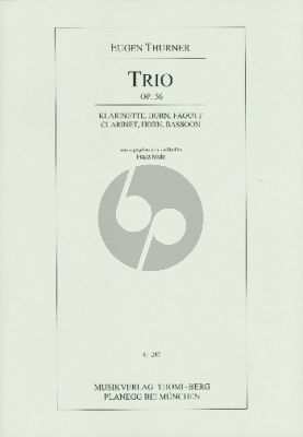 Thurner Trio Op.56 Klarinette-Horn-Fagott (Stimmen) (Franz Muht)