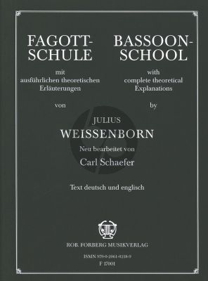 Weissenborn Fagott Schule mit ausfuhrliche theoretischen Erlauterungen (Schaefer) (engl./dt.)