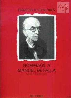 Hommage a Manuel de Falla Op.118 Guitar