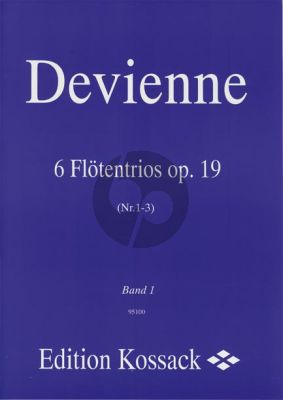 Devienne 6 Trios Op. 19 Vol. 1 No. 1 - 3 for 3 Flutes (Score/Parts) (grade 4)