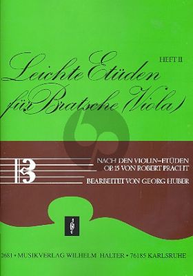 Pracht Leichte Etuden für Bratsche (Viola) Vol.2 (nach den Violin-Etuden Op.15)