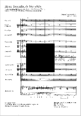 Bach Meine Freundin du bist schon (Hochzeitsdialog) SATB Soli-Tutti-Streicher-Bc Partitur (Herausgegeben von und Generalbassaussetzer Hans Bergmann) (Ubersetzer Jutta Wicker)