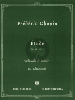 Chopin Etude op.25 nr.7 Violoncello und Klavier arr. Glazunow