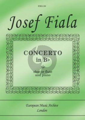 Fiala Concerto B-flat Oboe[Flute]-Piano