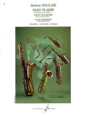 Naulais Saxo Plaisir Vol.3 18 Etudes (Gr.7 - 8)