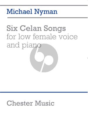 Nyman 6 Celan Songs Low Female Voice and Piano