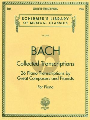 Bach Collected Transcriptions piano