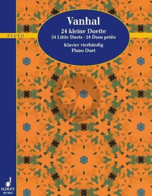 Vanhal 24 Kleine Duette for Piano 4 hands (Hugo Ruf - Grade 2)