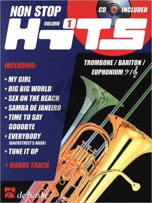 Non Stop Hits Vol.1 Trombone (or baritone/euph. (bas/tr.cl.) (Bk-Cd) (medium)