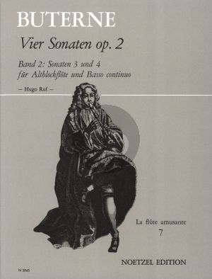 Buterne 4 Sonaten Op. 2 Vol. 2 Altblockflöte und Bc (Hugo Ruf)