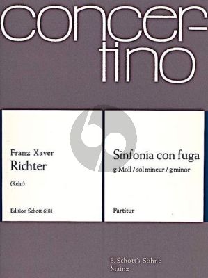 Richter Sinfonia con Fuga g-moll kammerochester Partitur (Günter Kehr)