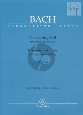Concerto g-minor BWV 1058 (Harpsichord-Strings) Edition 2 Piano's