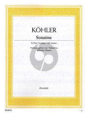 Kohler Sonatina G-major Piano solo (Wilhelm Ohmen)