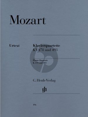 Mozart Quartette g-moll KV 478 und Es-dur KV 493 Vi.-Va.-Vc.-Klavier (Part./St.) (Ernst Herttrich) (Henle-Urtext)