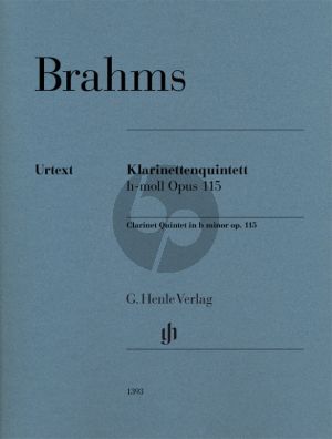 Brahms Clarinet Quintet b minor op. 115 for Clarinet (A) Parts (2 Violins Viola and Violoncello) (editor Kathrin Kirsch)