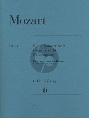 Mozart Konzert D-dur KV 314 (285D) Flöte und Orchester - Ausgave fur Flote unbd Klavier (Herausgeber András Adorján - Cadenzas by Robert D.Levin) (Henle-Urtext)