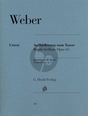 Weber Aufforderung zum Tanz Op.65 Des-dur (Rondo Brillant) (edited by Sonja Gerlach) (Henle-Urtext)