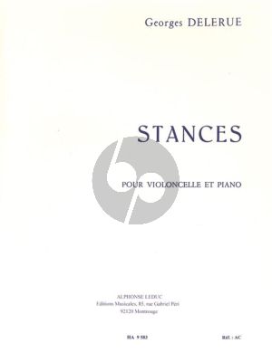 Delerue Stances pour Violoncelle et Piano
