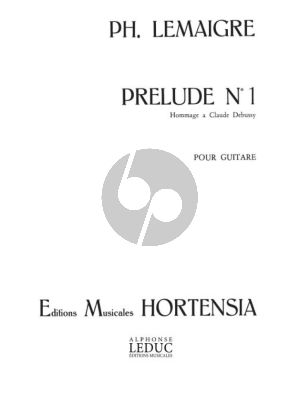 Lemaigre 6 Preludes No. 1 Hommage a Debussy Guitare